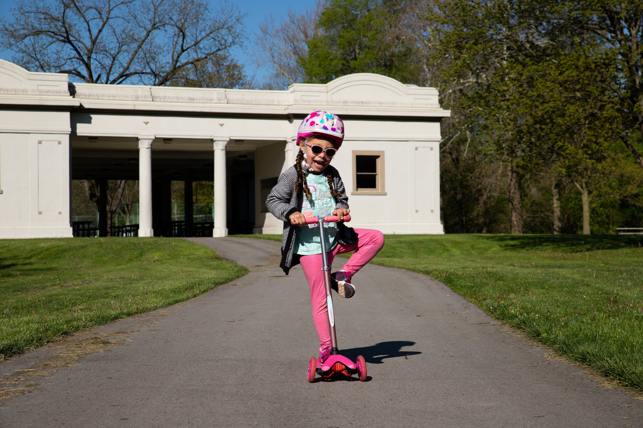 Barnhart's daughter enjoys a day at Foster Park.