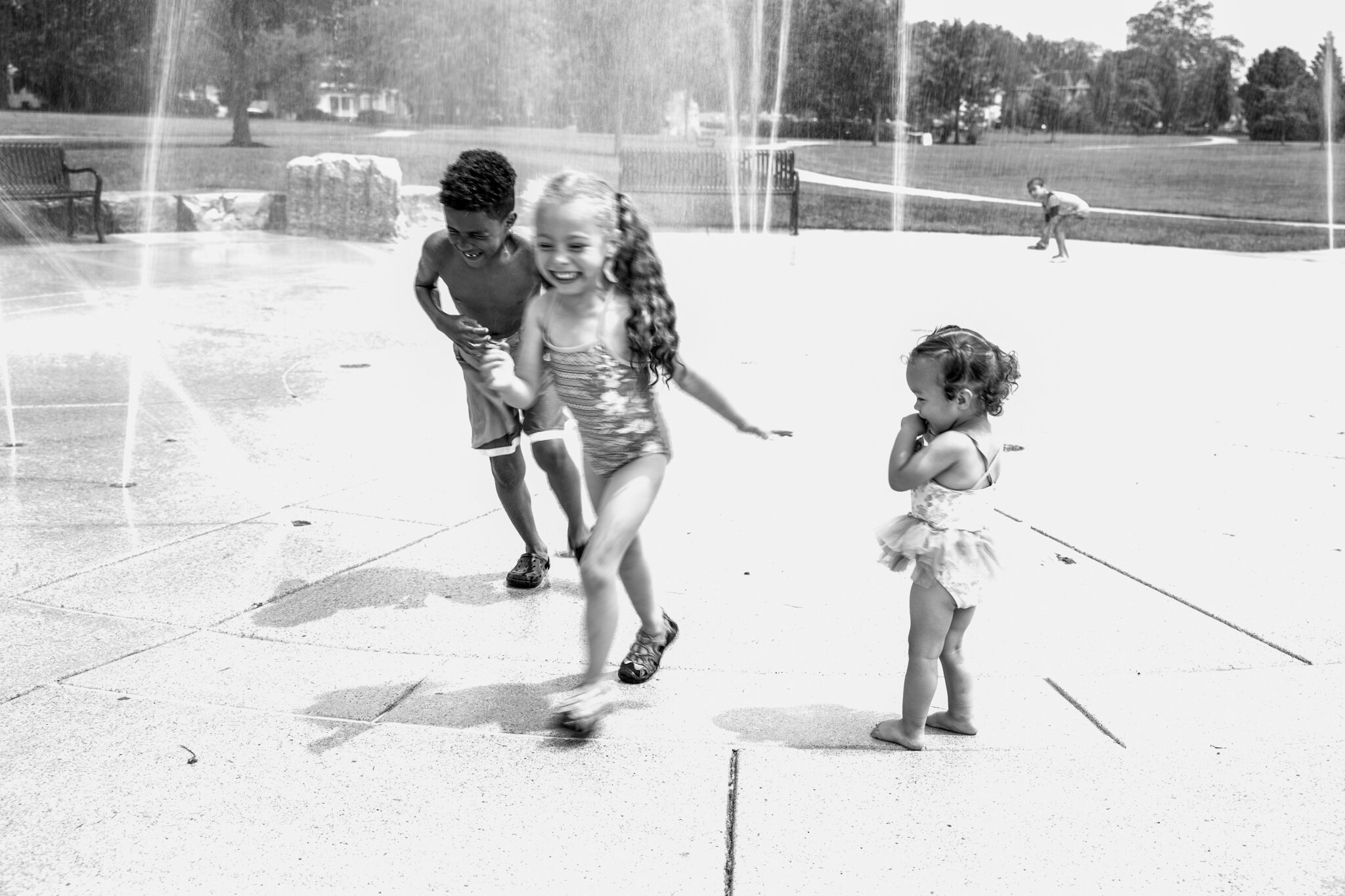 Children will enjoy the splash pad at Lutheran Park.