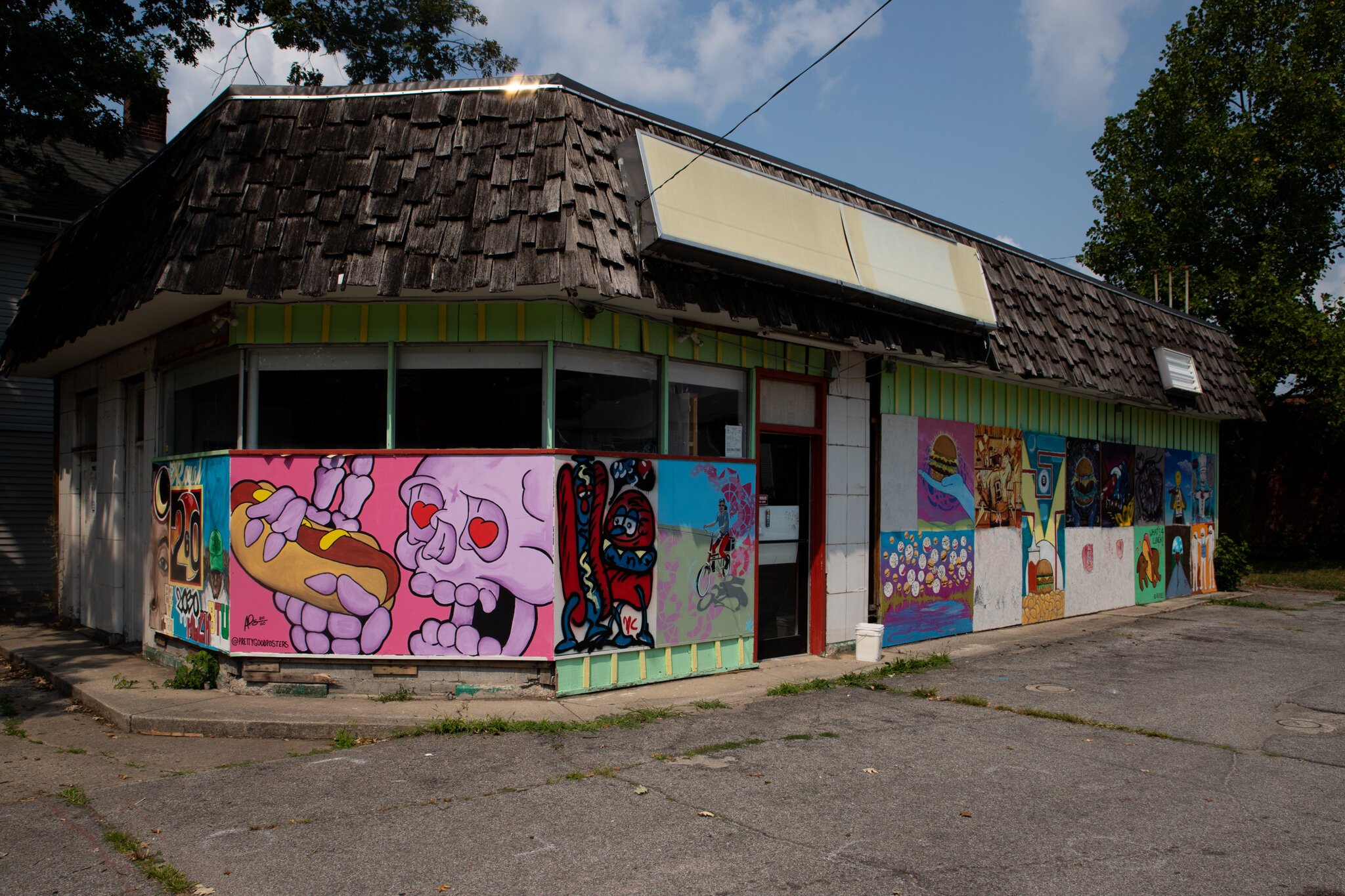 Murals in The 07 at the corner of Fairfield and Nuttman Ave.