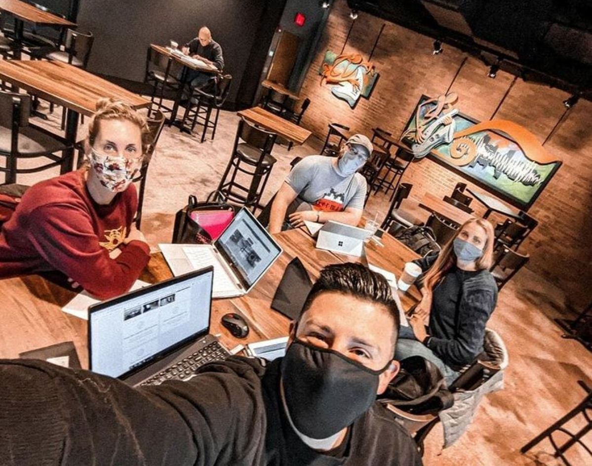 WWP neighborhood volunteers working on the first Virtual Holiday Home Tour in 2020.