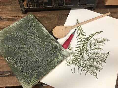 One craft The Hedge is offering in 2020 is a Linoleum Printing workshop.