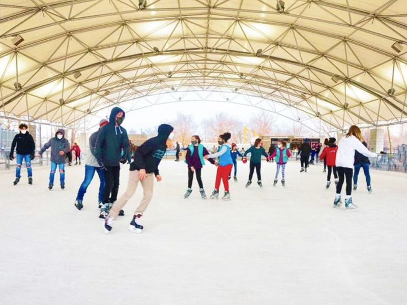 Headwaters Park Ice Rink is located at 333 South Clinton Street.