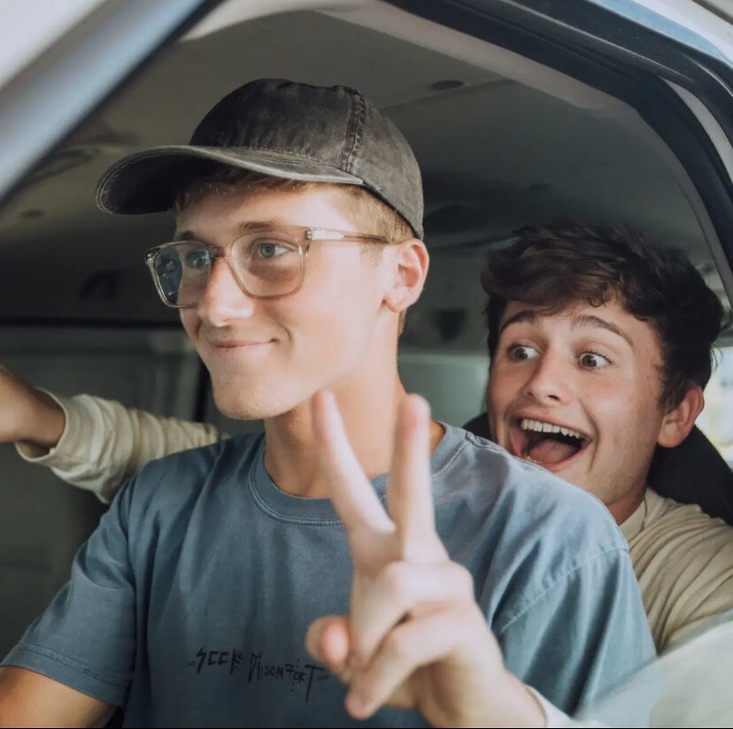 Wickey, left, and O’Donnell, right, spent the summer of 2020 on a van trip across the U.S.