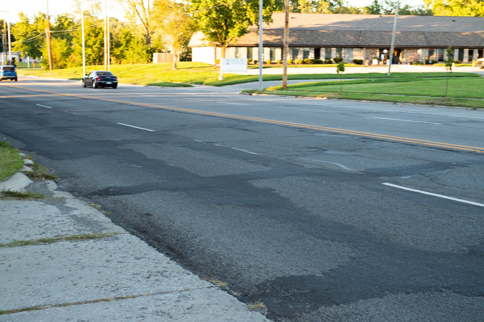A street view of South Anthony Boulevard in 2020.