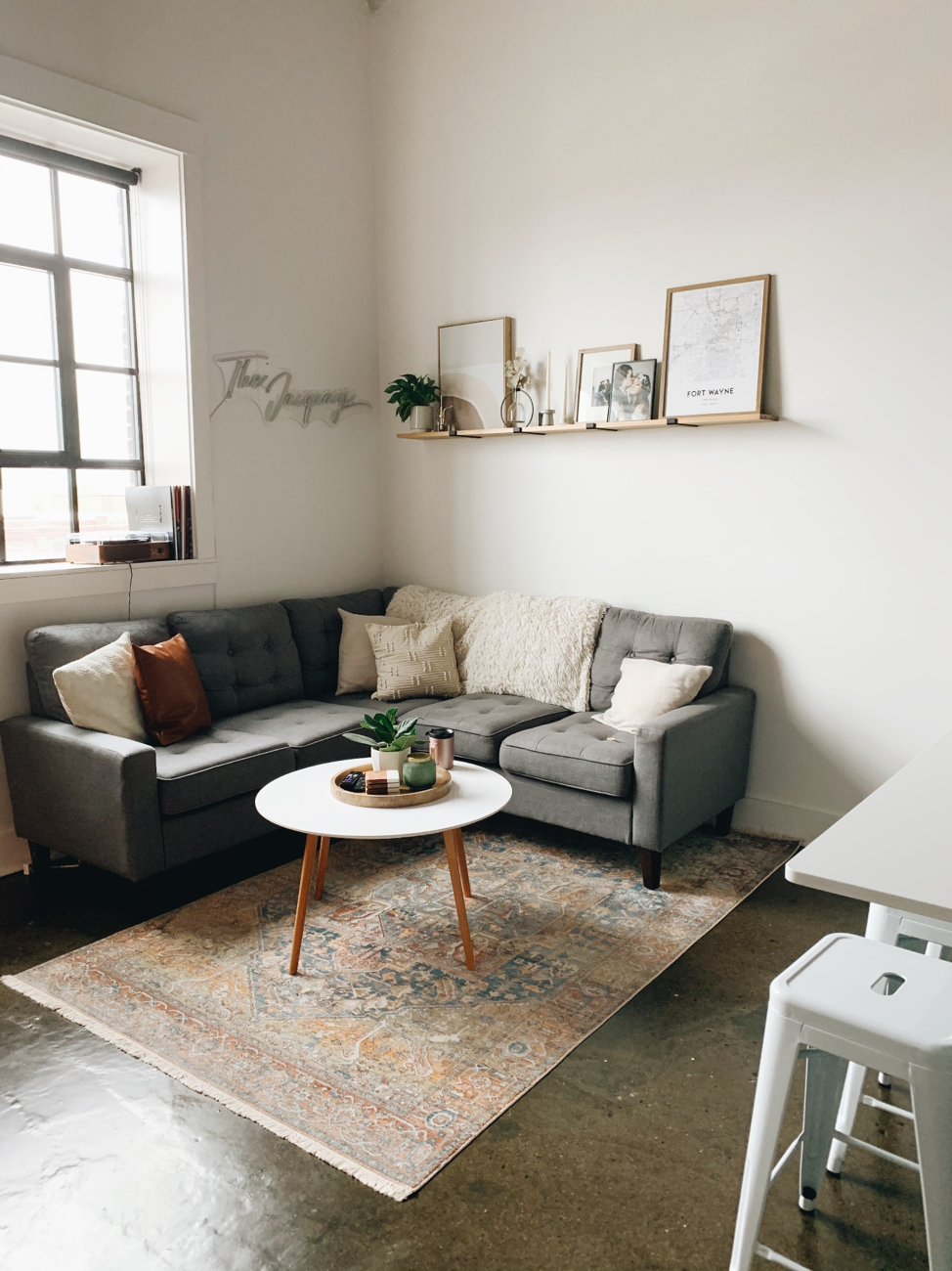 Callie and Dylan's living room at 123 W. Columbia St.