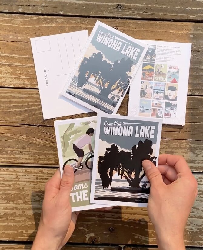 Bowen's current designs feature several aspects of life in Kosciusko County.