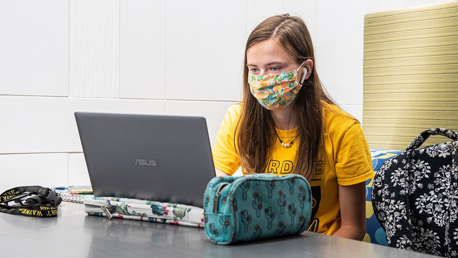 Purdue Fort Wayne is operating in a “hybrid mode” where only half the students enrolled in a class attend in person at any given time.