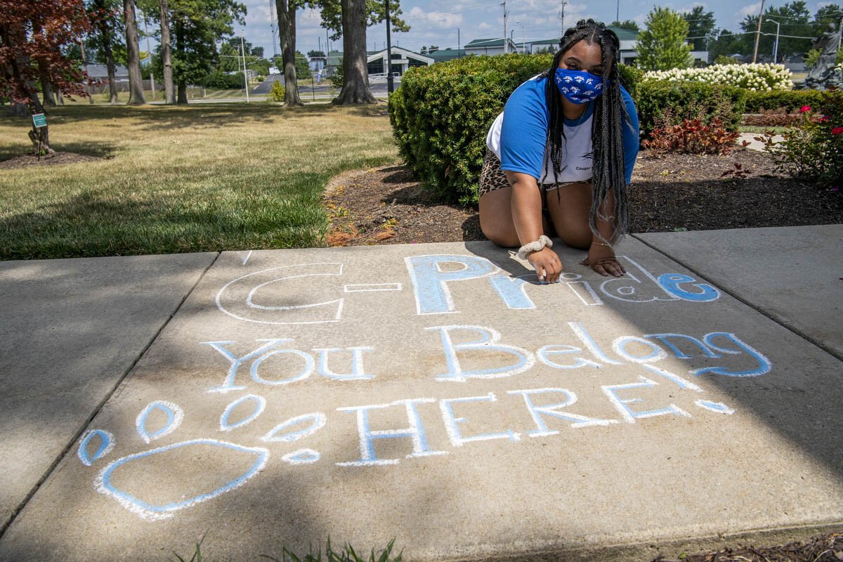 Students at the University of St. Francis are required to wear masks on campus.