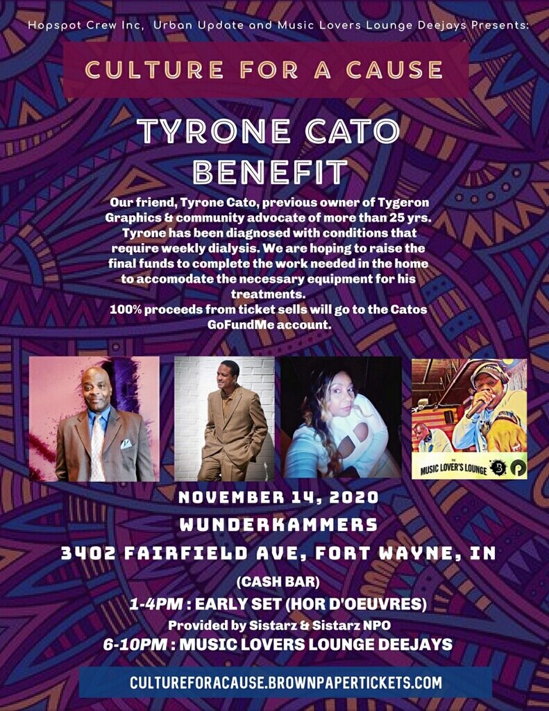A fundraiser for Tyrone Cato on Nov. 14 was canceled due to COVID-19, but those interested are asked to donate to Cato's GoFundMe page.