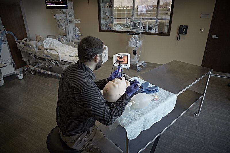 Using advanced medical simulation technology, the “Sim Lab,” as it’s better known, allows clinicians to get hands-on experience that mimics what they would see in real life.