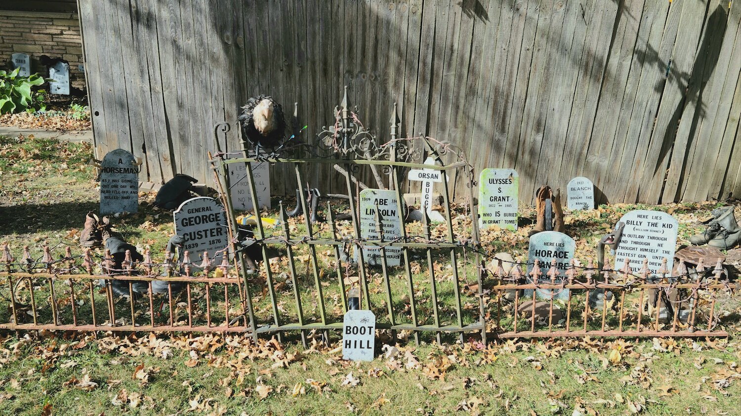 Many political leaders have headstones in Morse's graveyard.