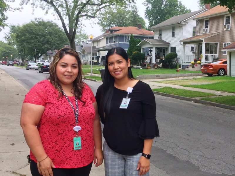 Maria Diaz and Amber Ramsey are Community Health Workers for Parkview's Safety PIN program in Southeast Fort Wayne.