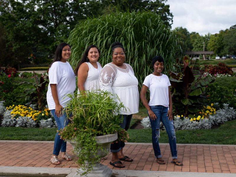 Girlz Rock is raising up female leaders in Fort Wayne. From left to right, are Maria Solis, 19, and her sister by the same name, 17; then Denita Washington, Founder of Girlz Rock, and Bria Merritt, 15.