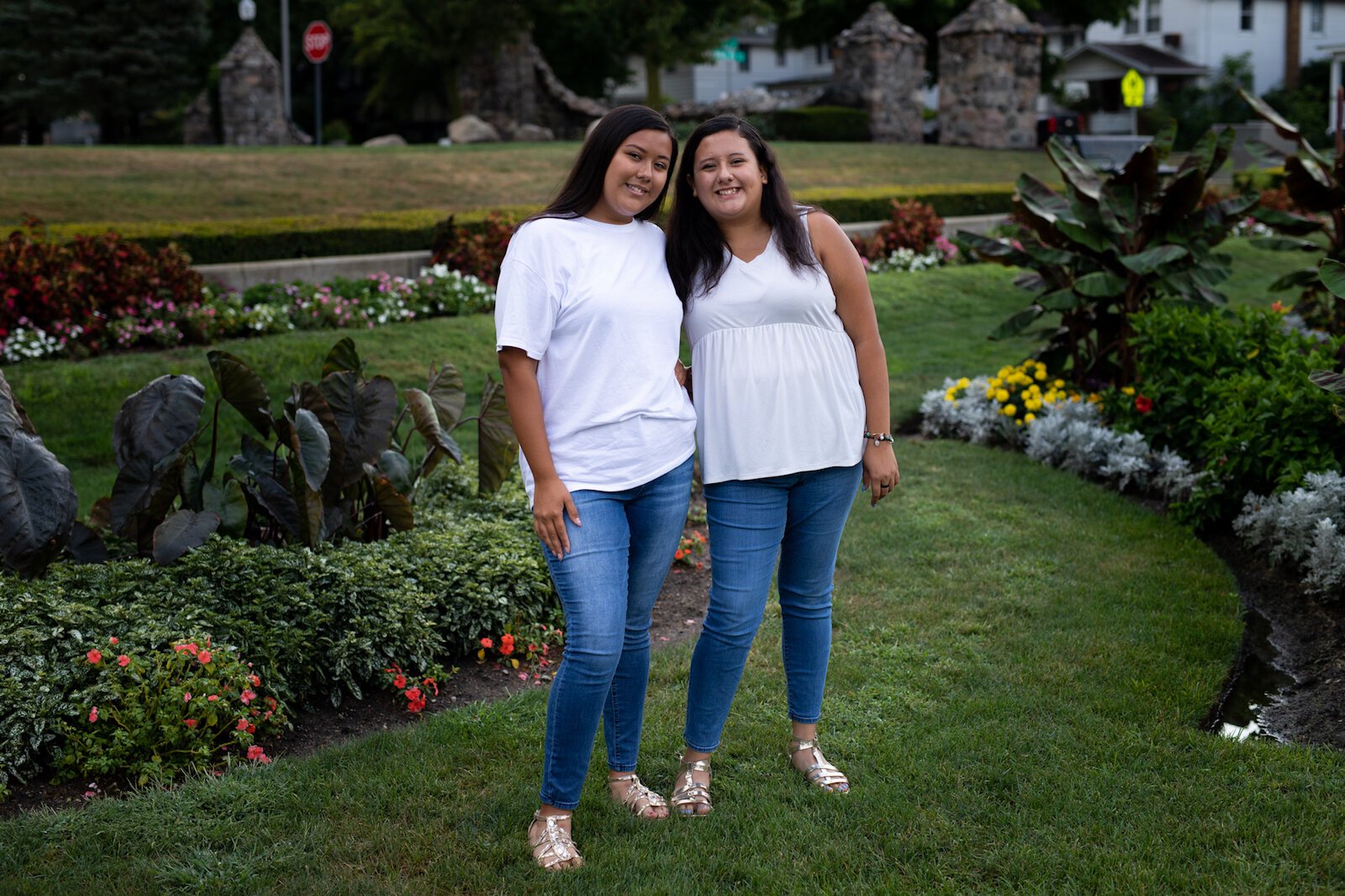 Maria Solis, 19, left, and her sister by the same name, 17, right, both attend Girlz Rock events.