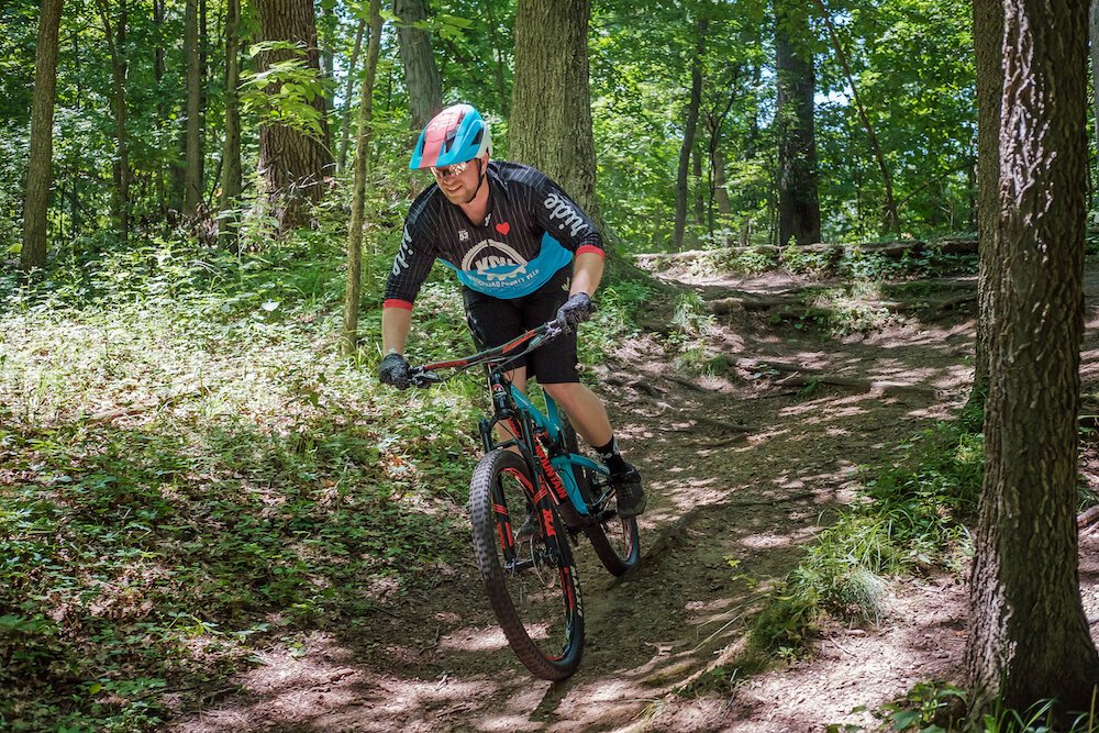Demopoulos rides the trails that KC Velo Club maintains.