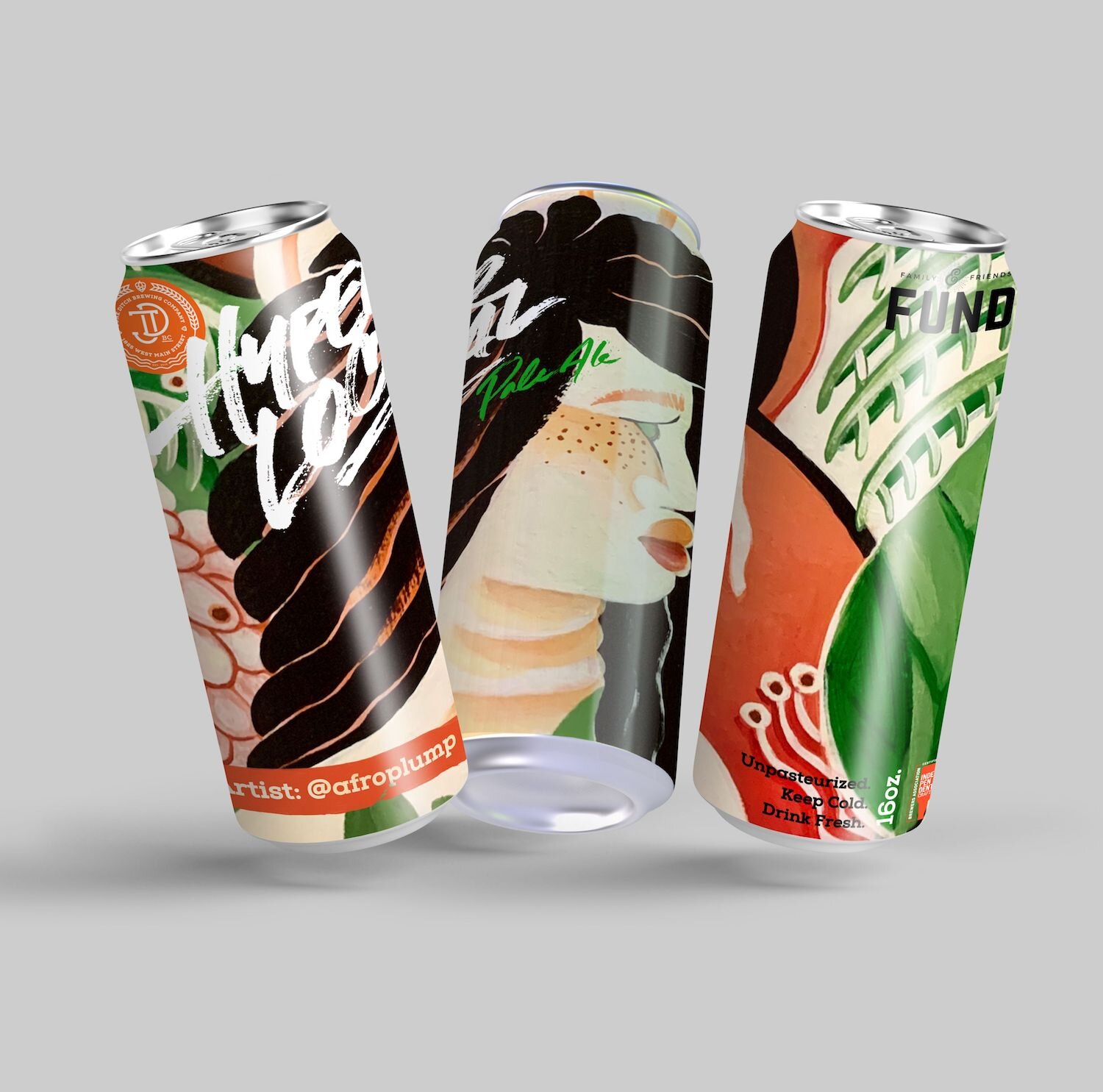 Lyndy Bazile's design for the Hyper Local Pale Ale labels.