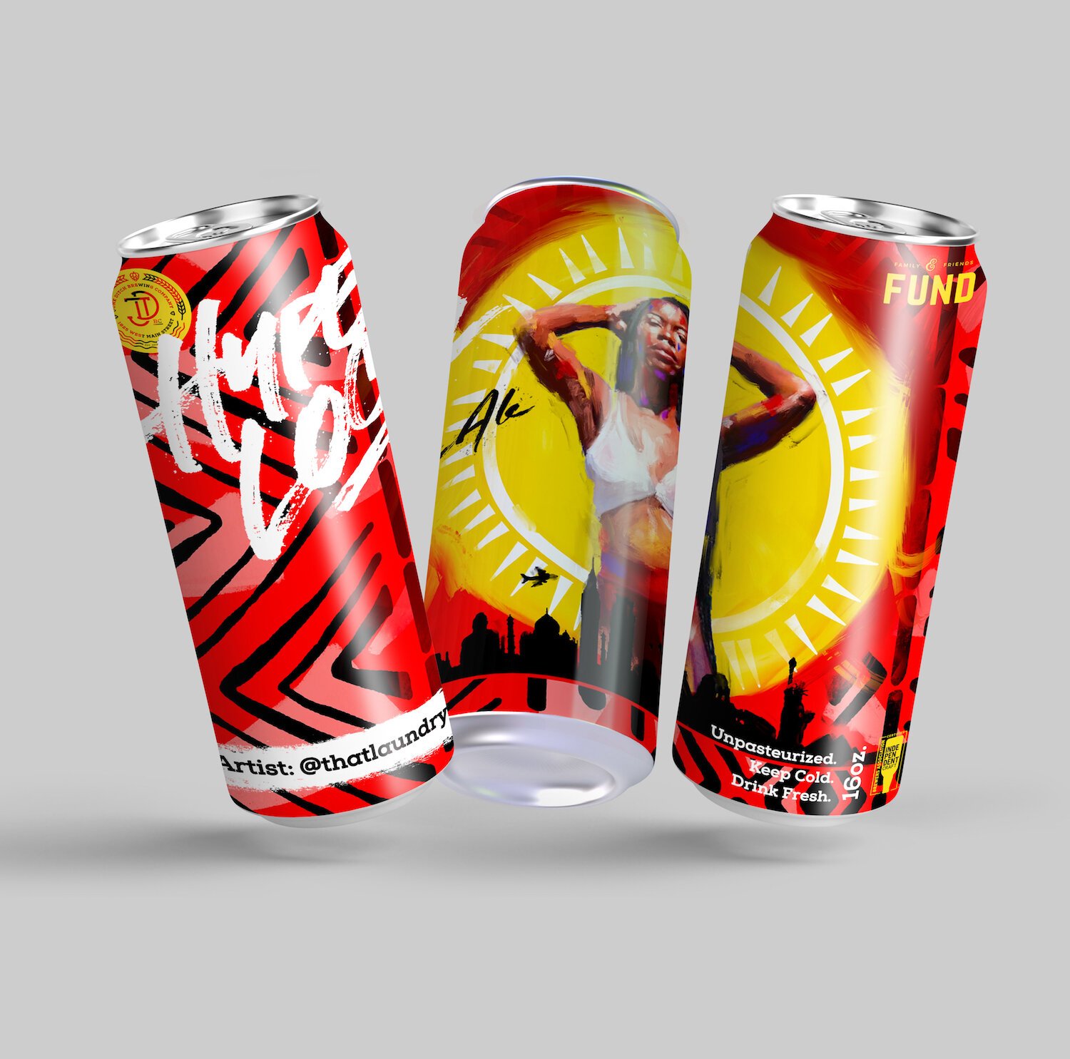 Theopolis Smith, aka Phresh Laundry's, design for the Hyper Local Pale Ale labels.