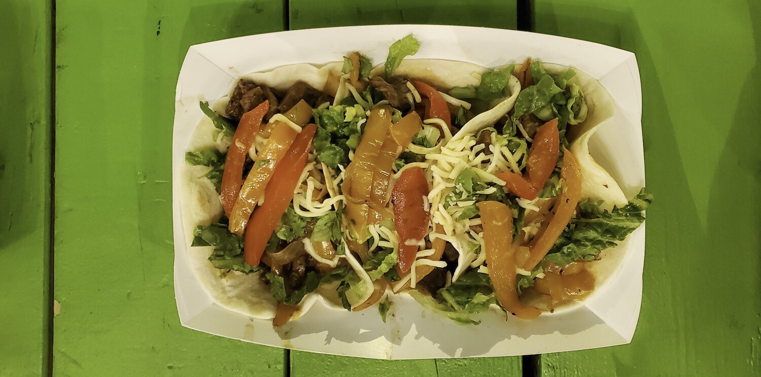 Steak fajita tacos by RoKo's Kitchen.