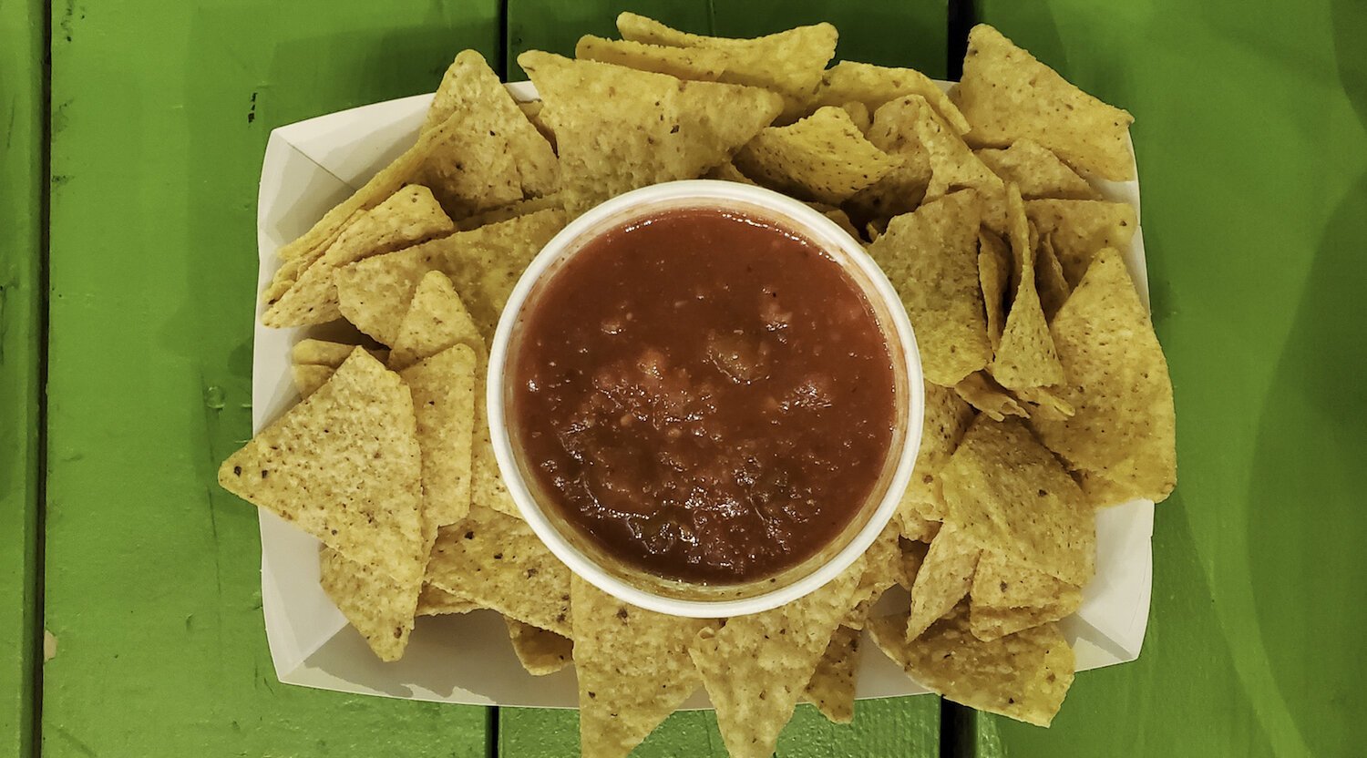 Chips and salsa from RoKo's Kitchen.