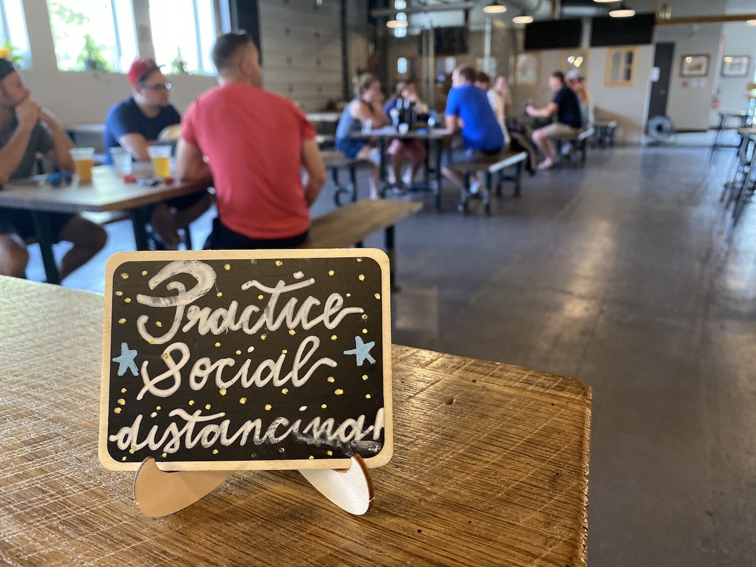 Hop River is reopened and practicing social distancing in its taproom.