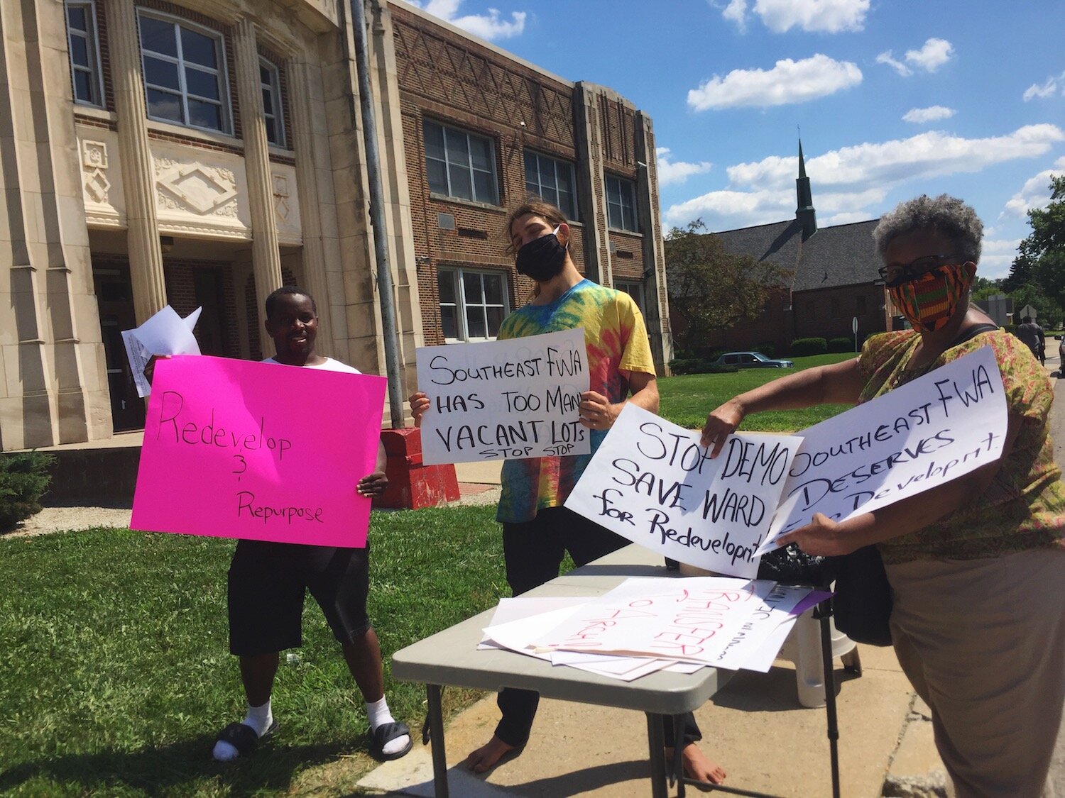 Rowan Greene, center, hopes to turn Ward School into a food innovation hub for the Southeast community.