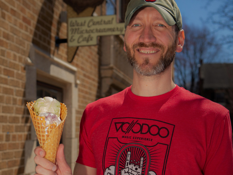 Jason Eyanson is the entrepreneur behind West Central Microcreamery and its funky flavors.
