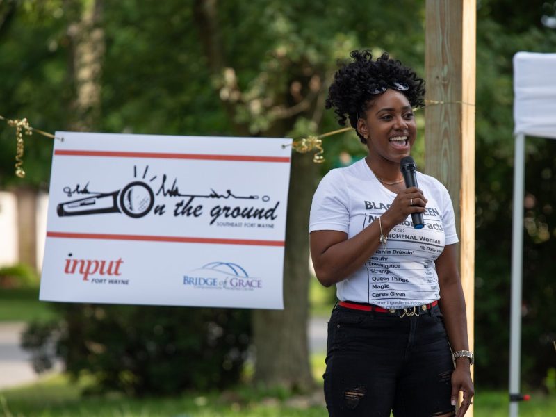 Britney Breidenstein, Input Fort Wayne's On the Ground Southeast Project Editor, emceed the event.