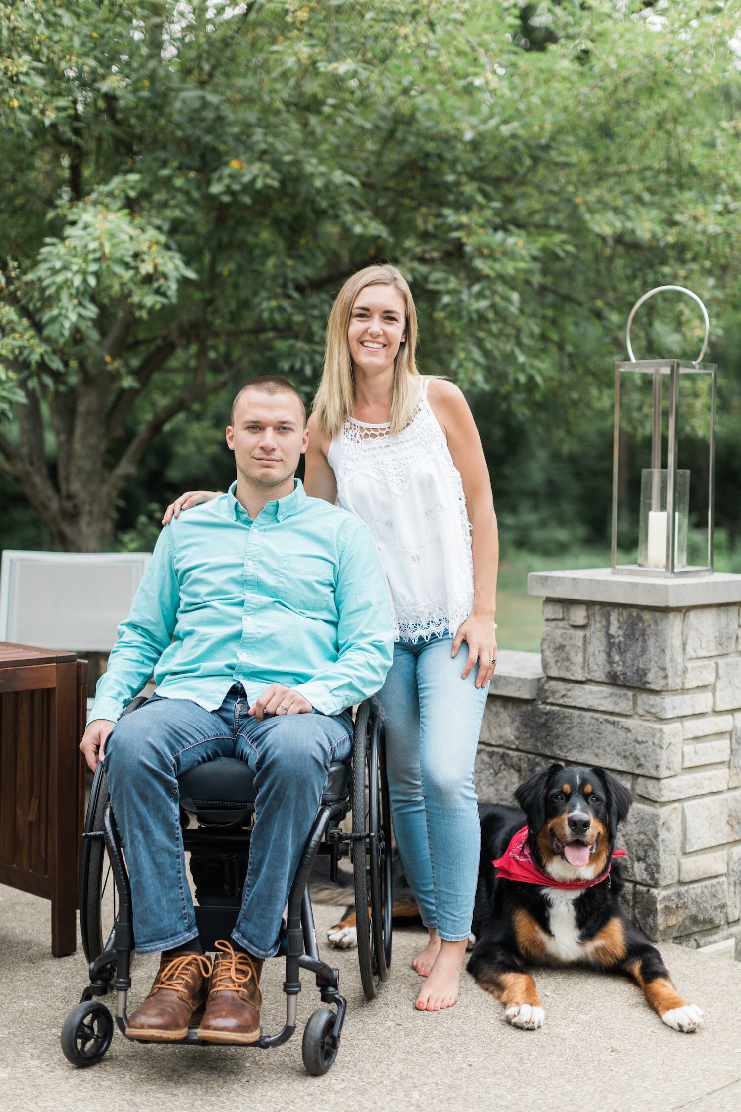 Derek and LeAnne Lavender with their dog Barkus A-drule-eous.