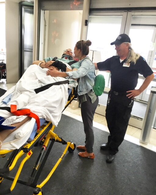 Derek almost died at one point in the hospital.