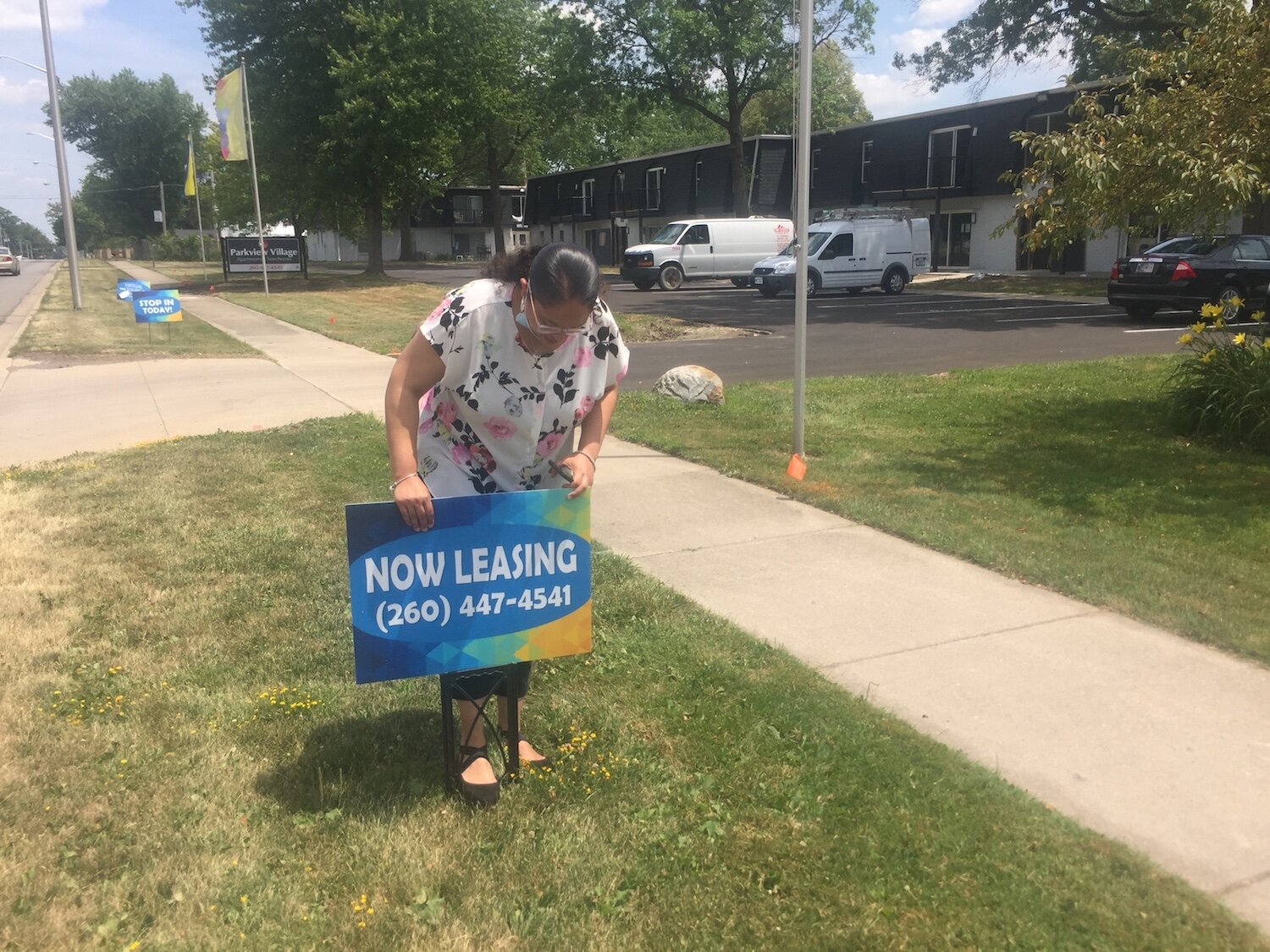 Bradtmueller helps with leasing at Parkview Village.