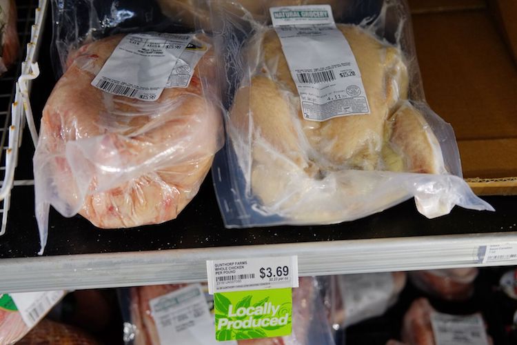 The 3 Rivers Coop sells locally raised chicken from Gunthorp Farms.