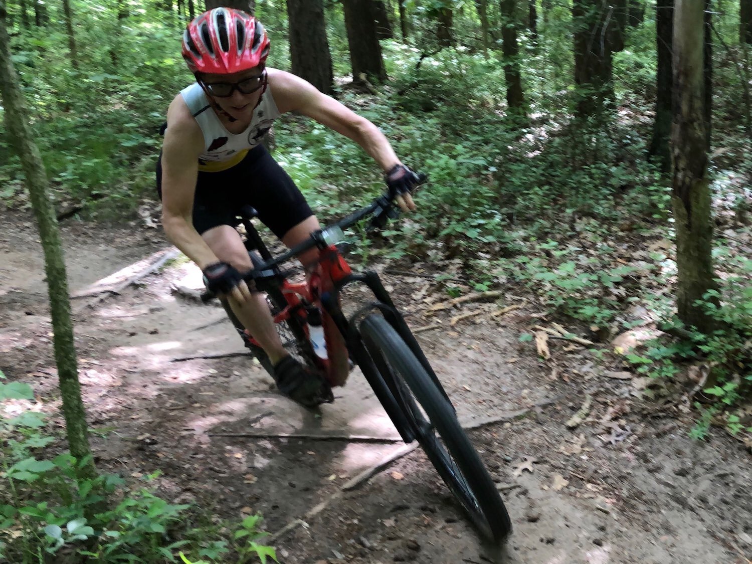 Catherine Hill rides with Girls Who Shred.