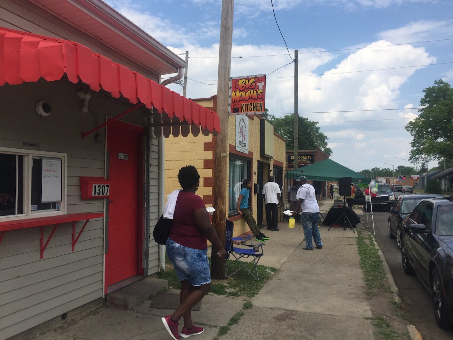 Food for the monthly curbside pickups is donated by Big Momma's Kitchen.