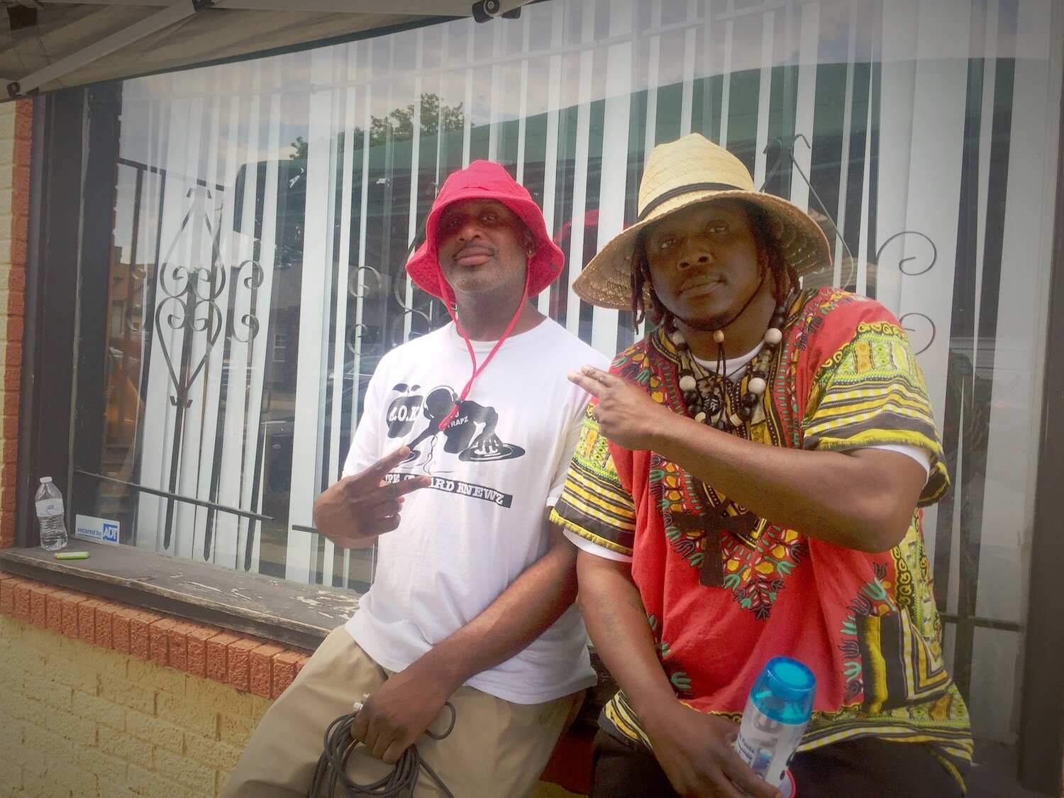 Michael Banks, aka DJ Strapz, and Shabaka Ramaat of WELT-LP 95.7 FM.