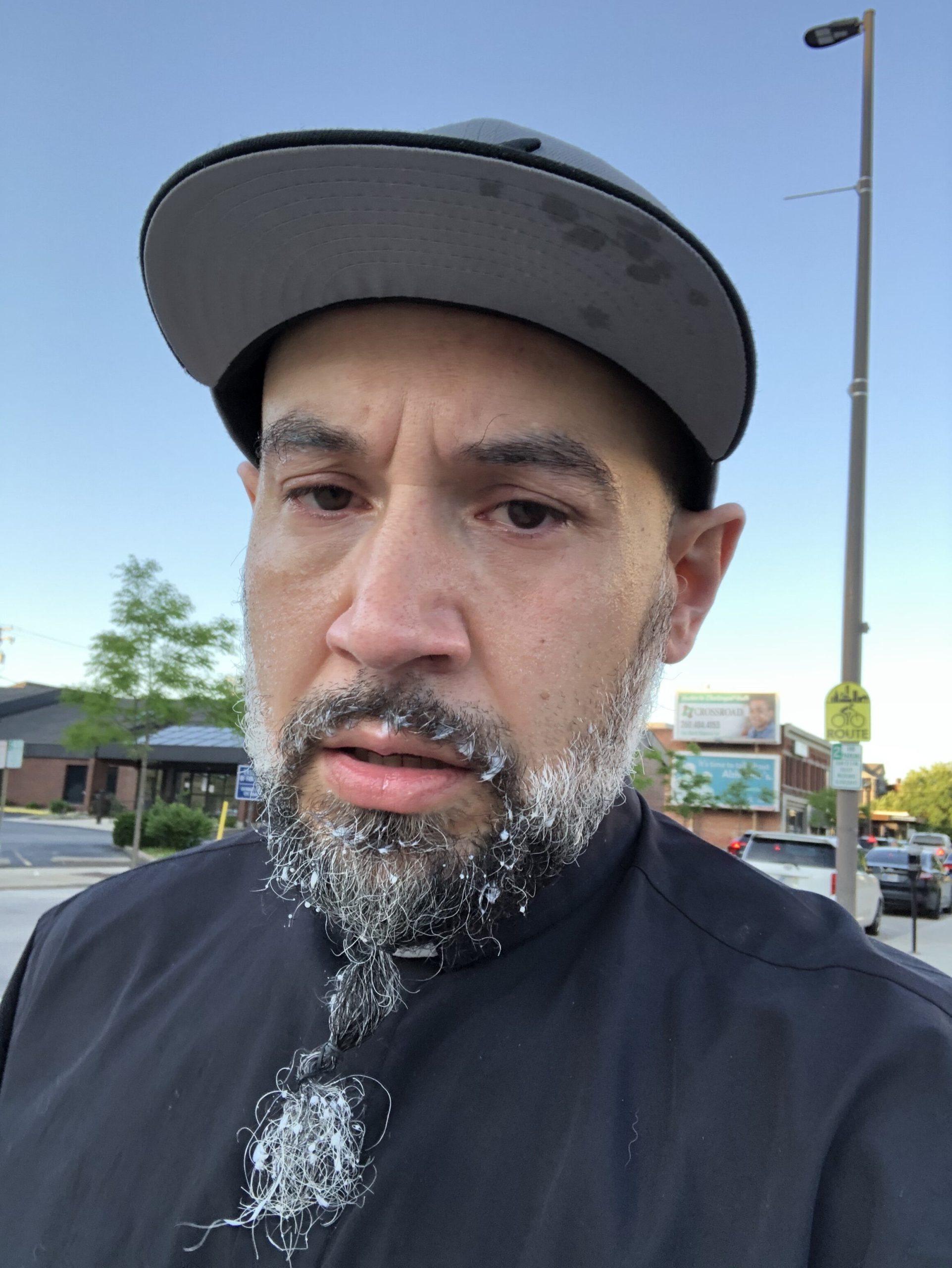 Mante purchased milk for protesters who were tear-gassed, and ended up having to use some himself.