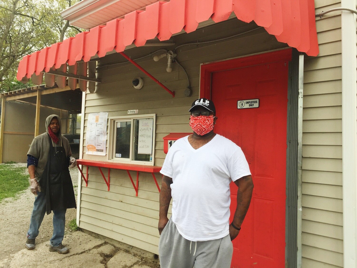 Derek Taylor, right, owns Big Momma's Kitchen.