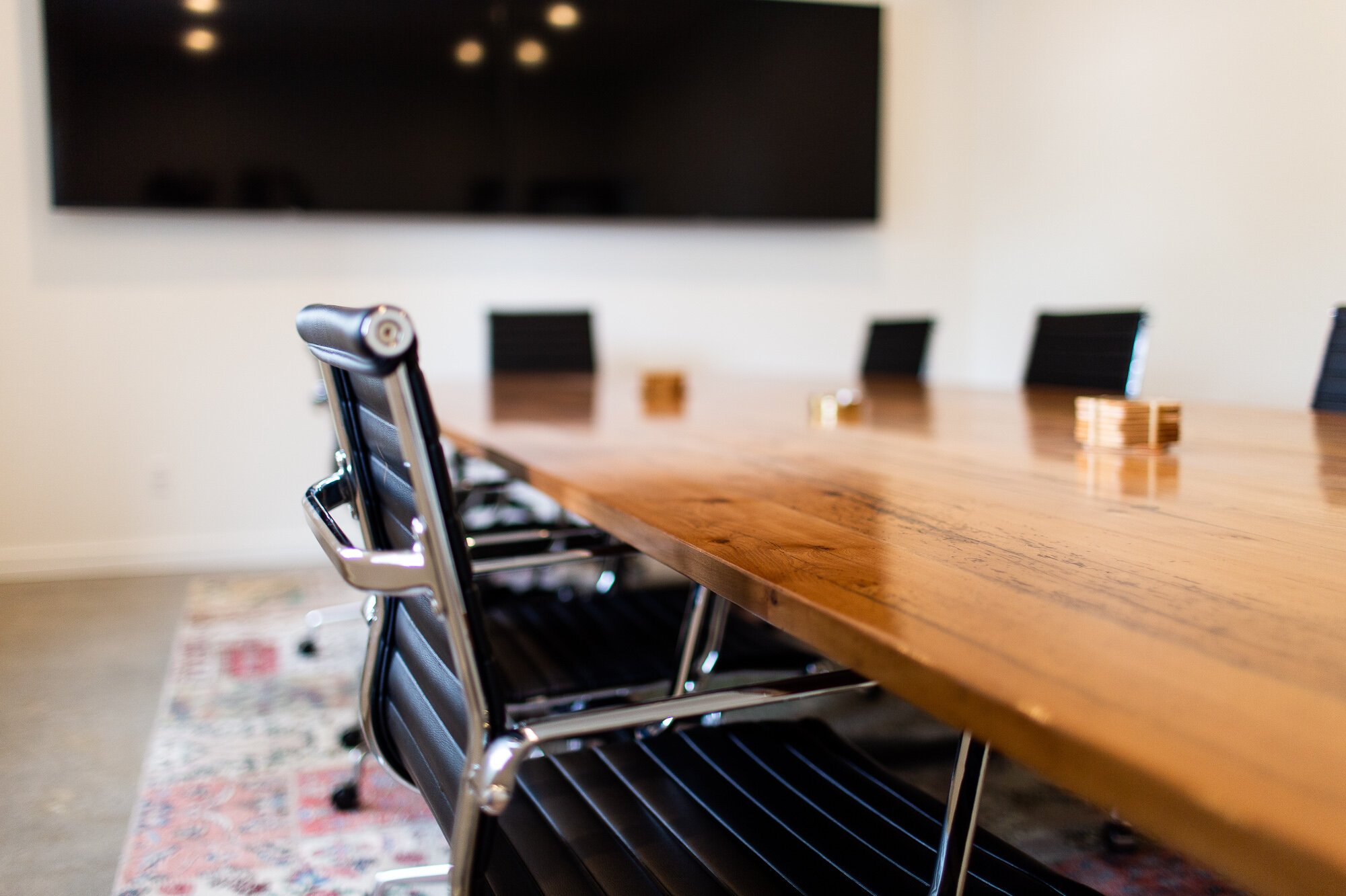 The conference room at Reusser Design.