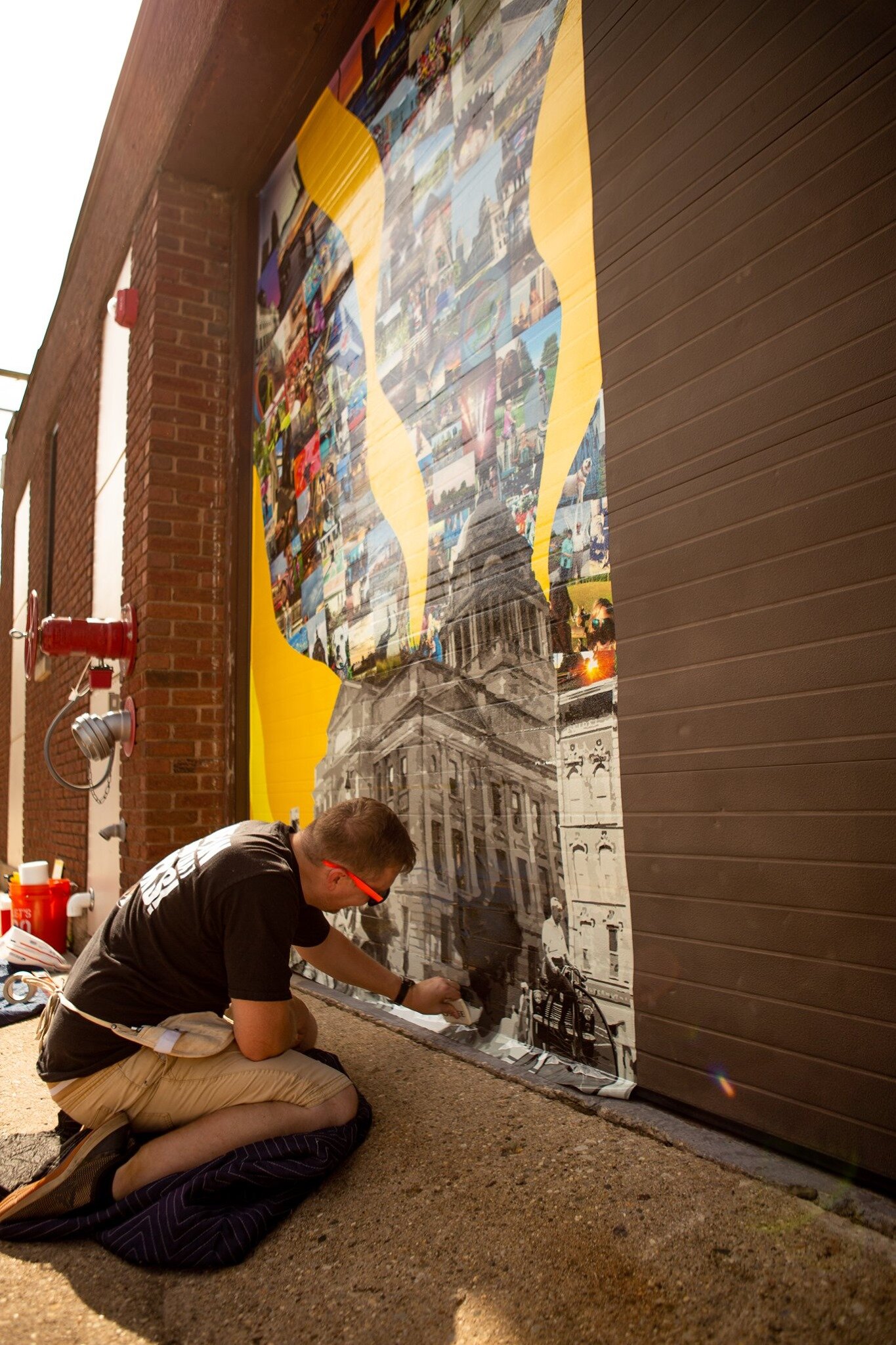 Ulch and Bryant collaborated on the My Happy Place mural at Hop River.