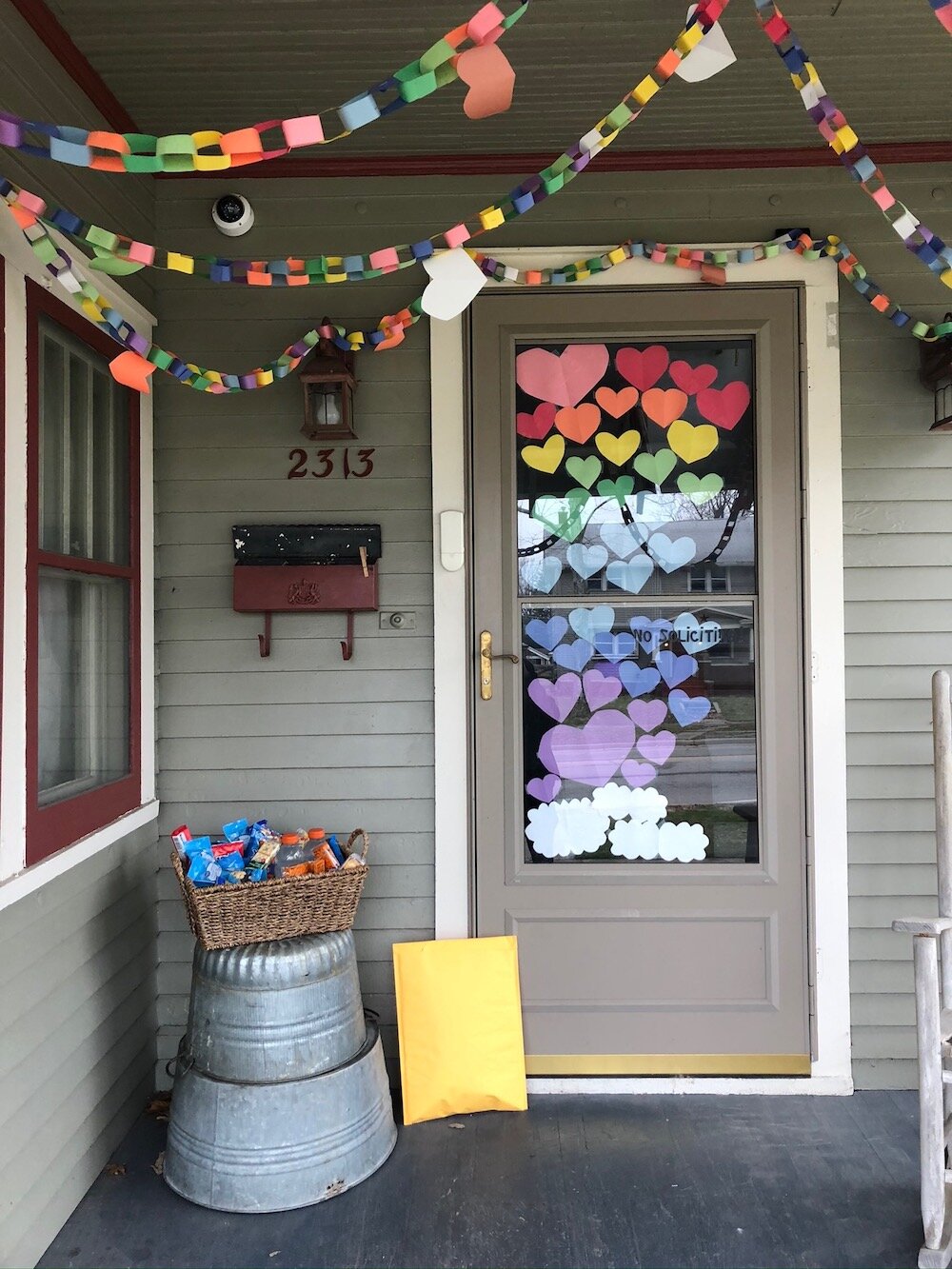 Residents lift spirits during the pandemic with colorful doorstep displays.