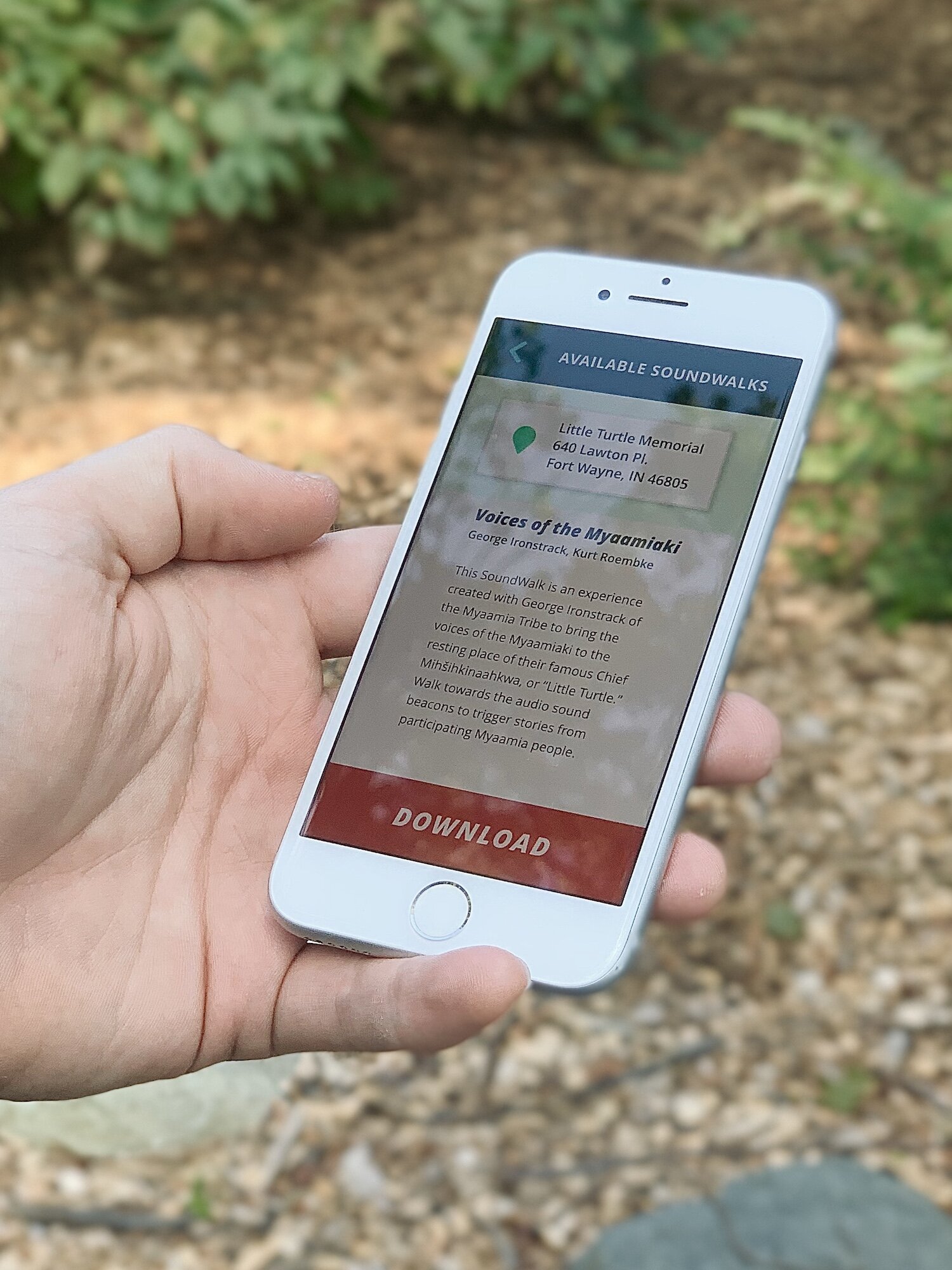 “Voices of the Myaamiaki" is the first full SoundWalk experience Roembke developed.