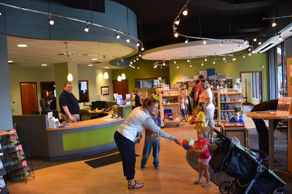 Visit Fort Wayne's downtown office busy with tourists.