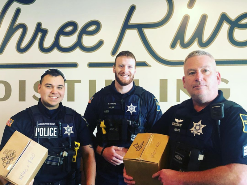 Three Rivers Distilling Co. is racing against the clock to produce as much hand sanitizer as they can for groups, like the Fort Wayne Police Department.