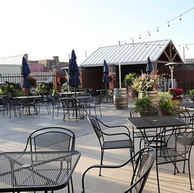 Three Rivers Distilling Co.'s patio.