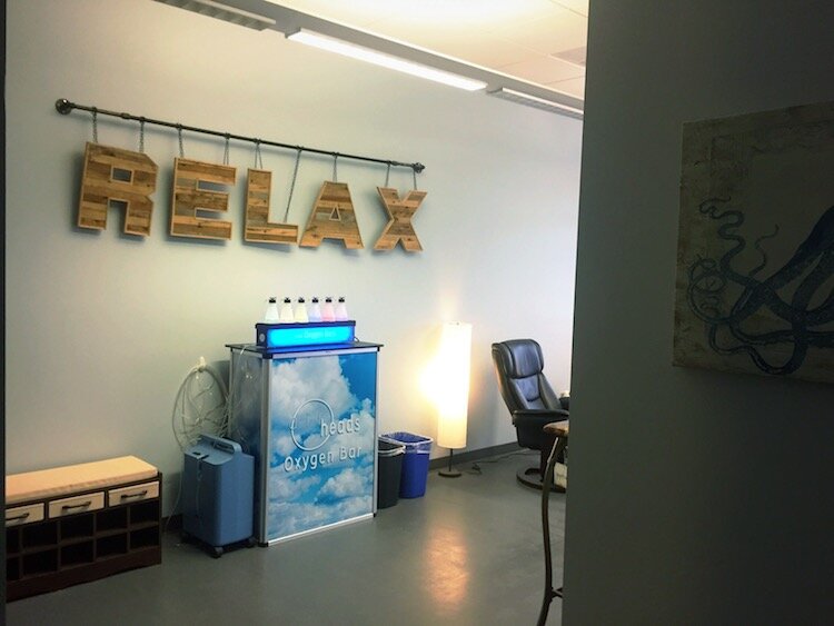 Rivers Relaxation offers an oxygen bar in its lobby.