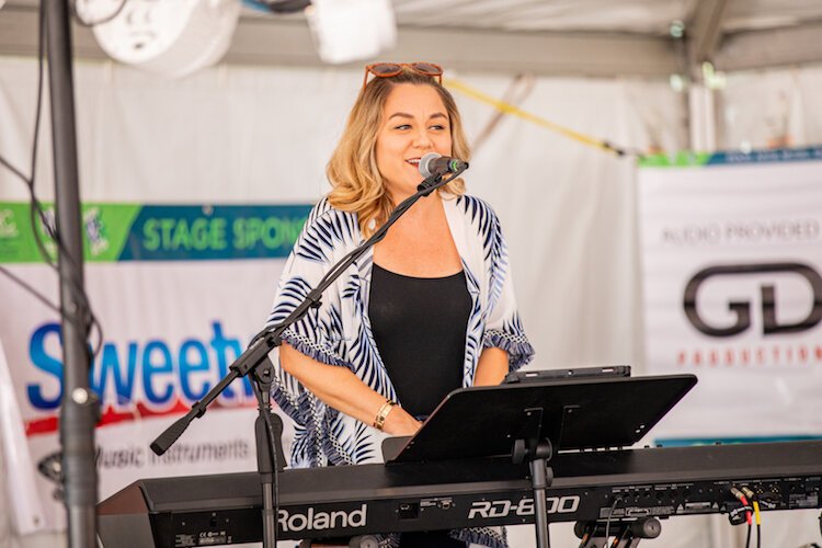 Artist Alicia Pyle performs at Taste of the Arts in 2019