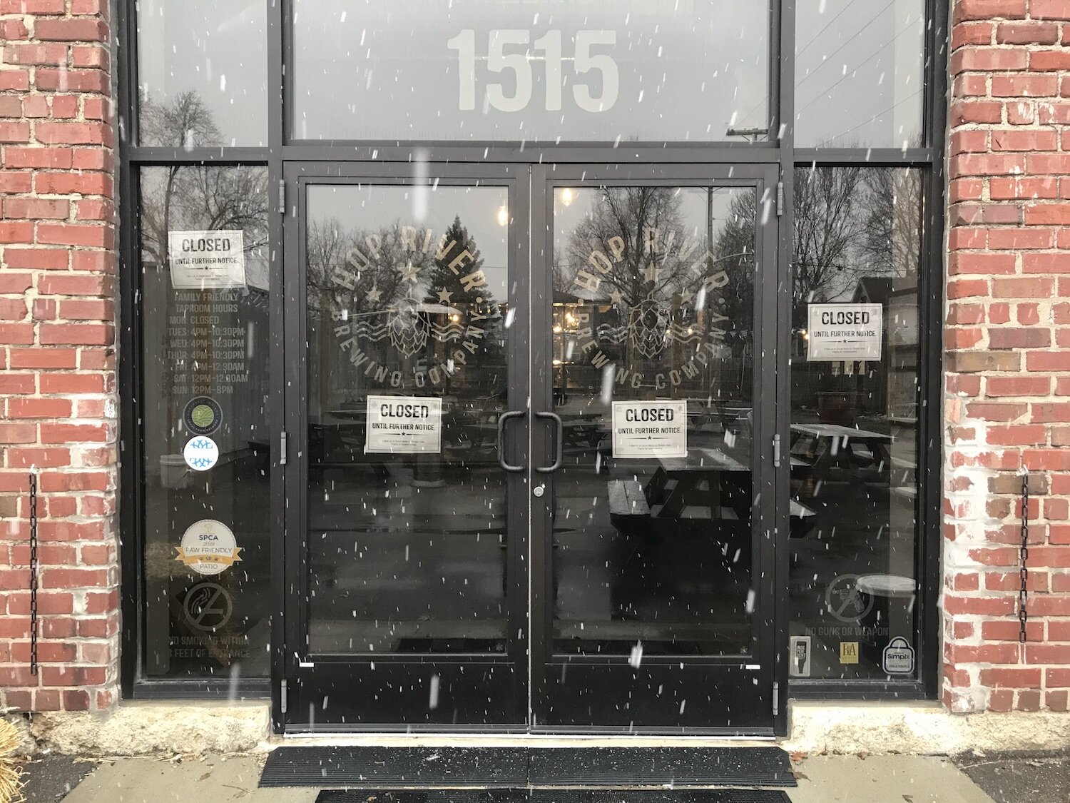 Hop River closed its doors on Sunday due to COVID-19 precautions.