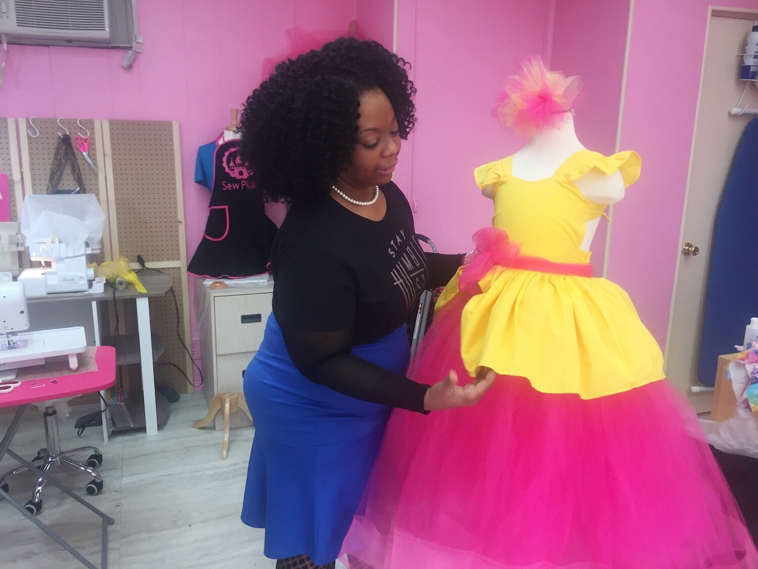 Pinky prides herself in creating #princessapproved fashions.