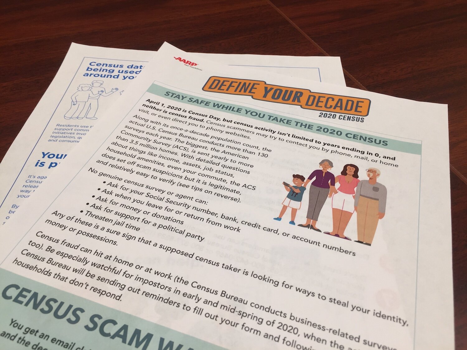 Handouts aim to ease residents' concerns about the use of census data.
