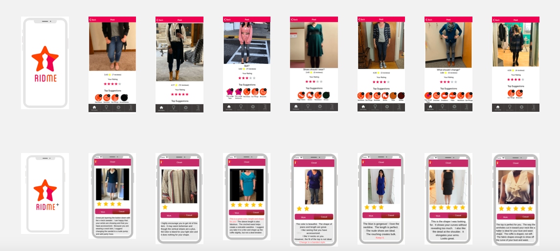 The RIDME app offers users crowdsourced feedback on their clothing choices.