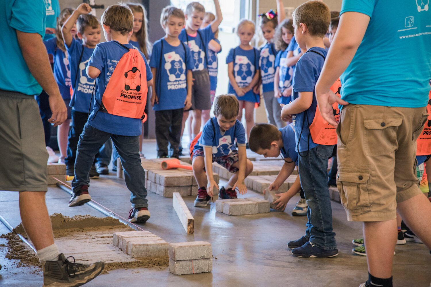 Students get hands-on learning experience at the "Walk into my Future" event. 